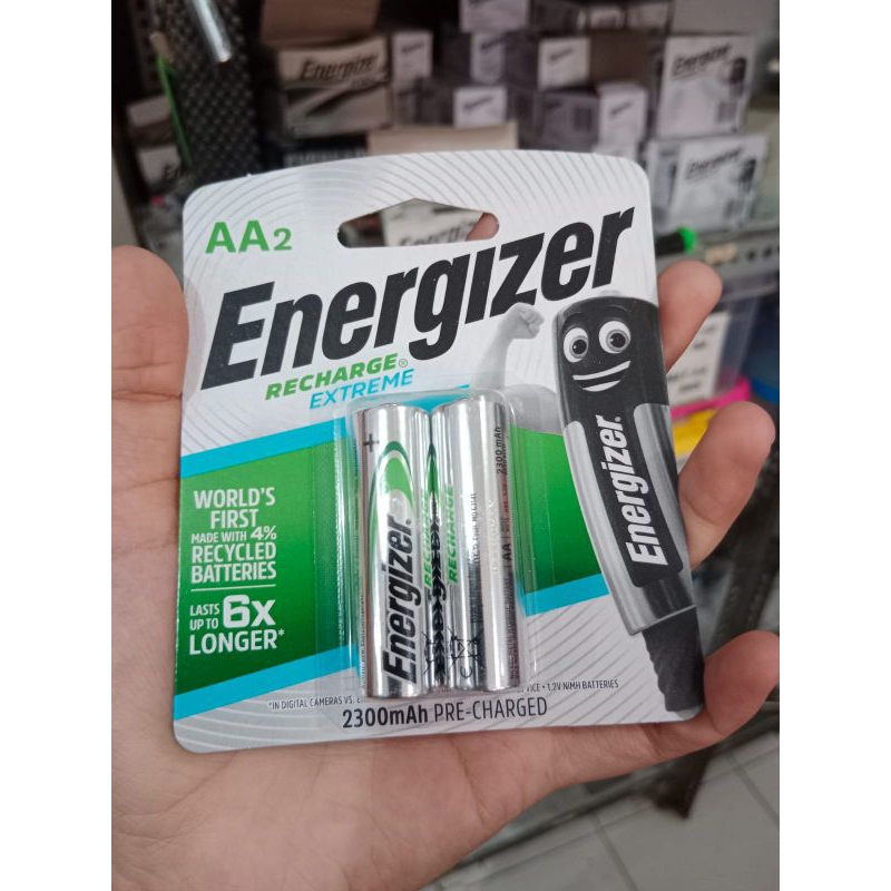 {ORI} baterai energizer AA 2300mah recharge extreme (harga untuk sepasang)