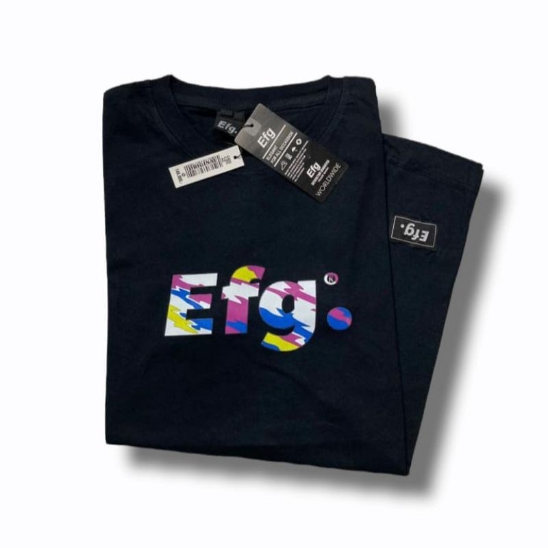 Kaos atasan T-shirt remaja/dewasa Efg Logo lengan pendek