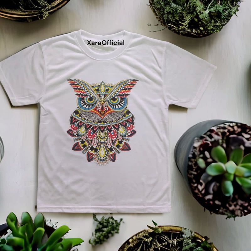 XOS - KAOS DTF OWL / KAOS DISTRO UNISEX / KAOS MOTIF THAI