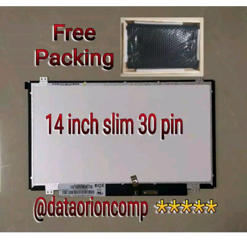 LCD LED 14 in 30 pin slim kuping for Acer A314-21 A314-31 A314-33 E5-475G E1-430 E1-430P free paking kayu