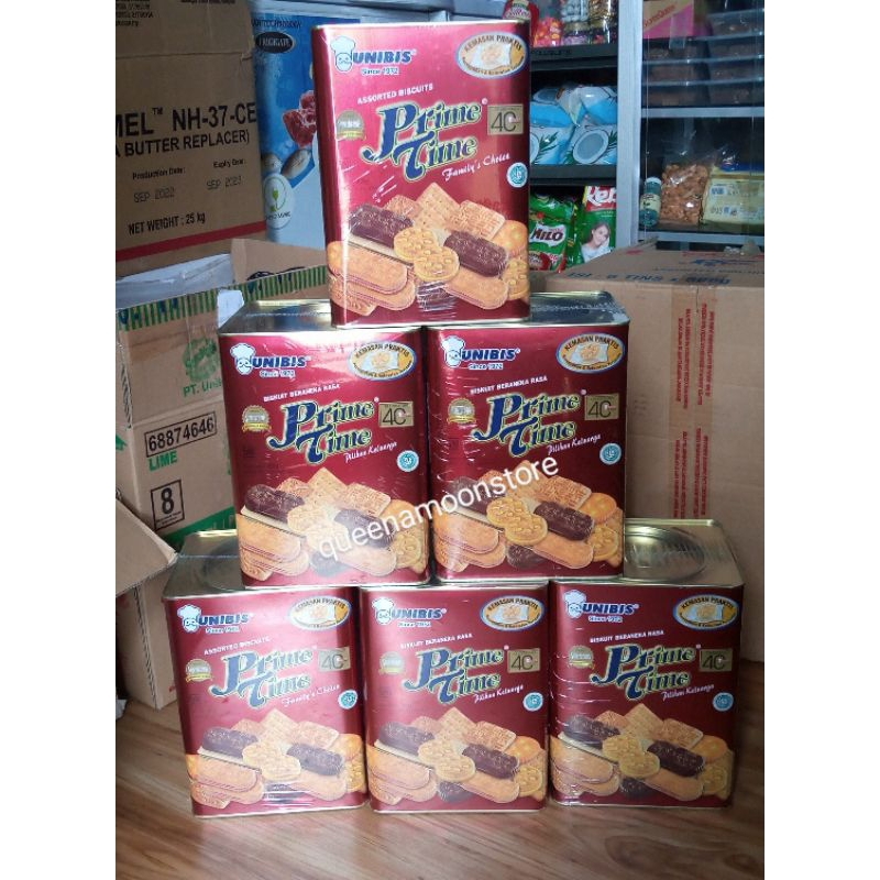 biskuit unibis prime time 800gr kaleng