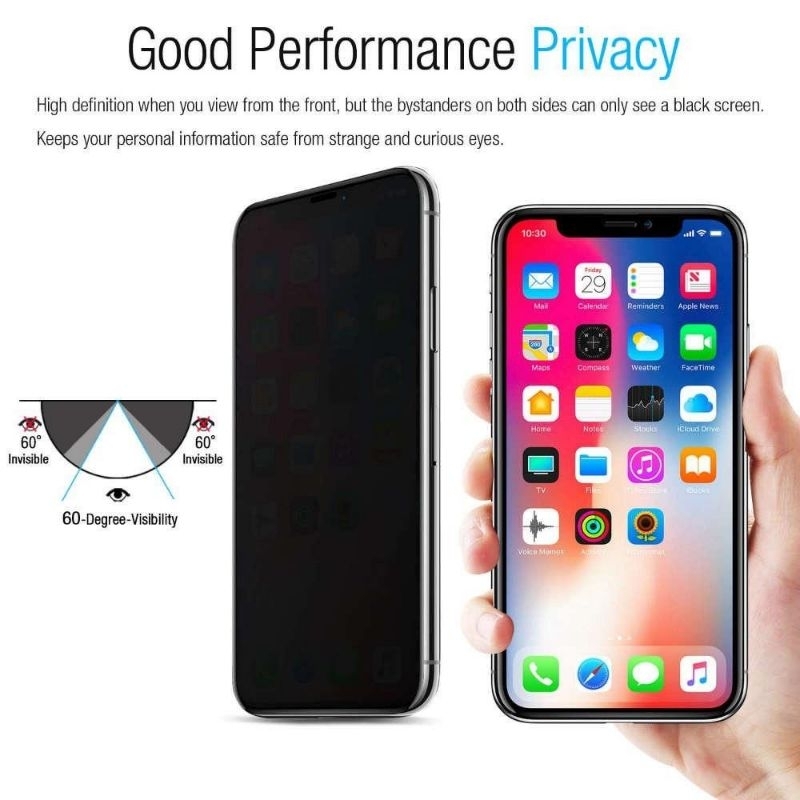 Tempered Glass Ceramic Matte Spy Vivo Nex 2 Nex S1 Pro S1 T1 T1 5G T1 Pro X21 X23 X27 X27 Pro X30 X30 Pro Z1 Z1 Pro Z1i Z1X Z3 Z3X Z5 Z5X Tempered Glass Matte Spy Privacy Full Layar
