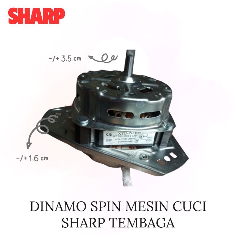 DINAMO SPIN SHARP MESIN CUCI/MOTOR PENGERING MESIN CUCI SHARP