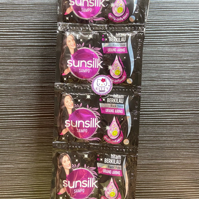 SHAMPOO SUNSILK SACHET BLACK SHINE RENCENGAN isi 12pcs