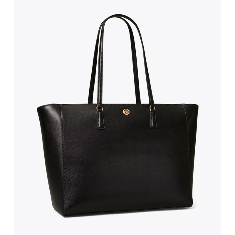 tory burch robinson leather tote black