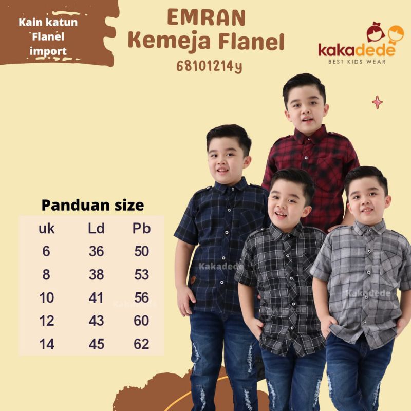 kemeja flanel kakadede