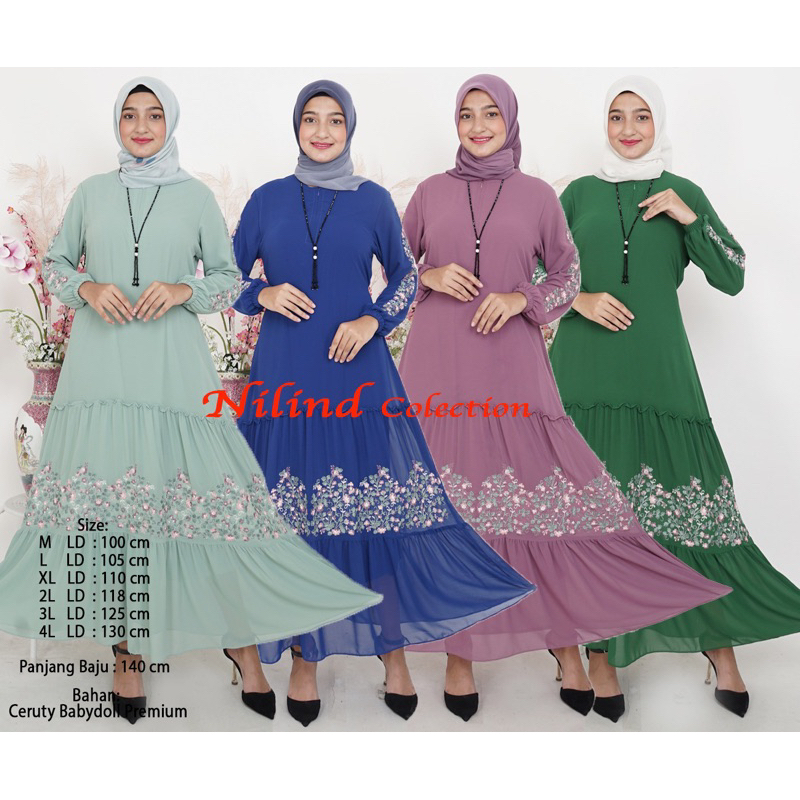 Gamis Ceruty Babydoll Premium Full Furing