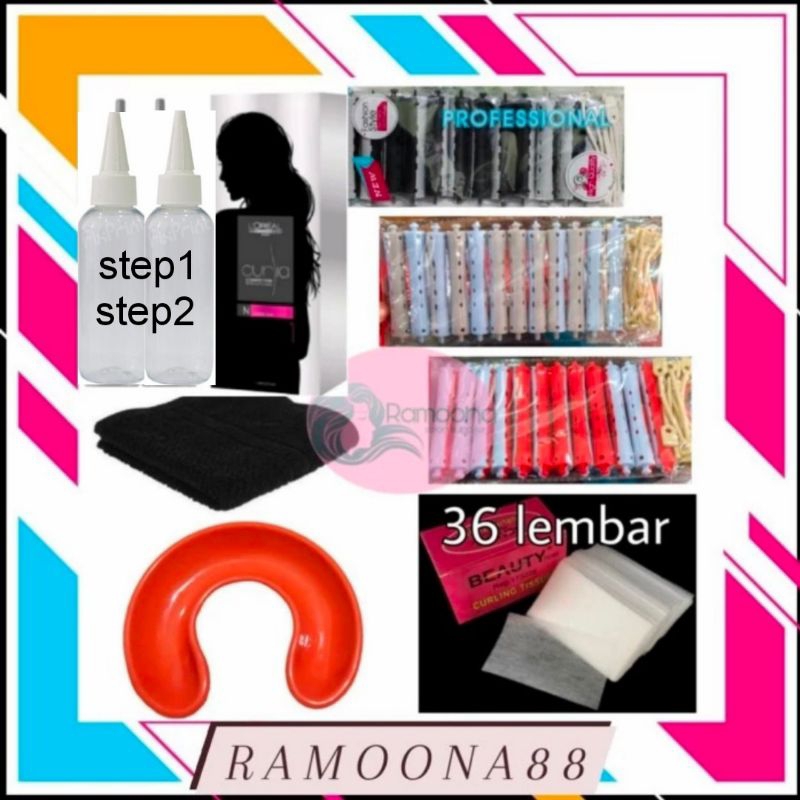 PAKET KERITING RAMBUT | OBAT KERITING CURLIA + ALAT KERITING