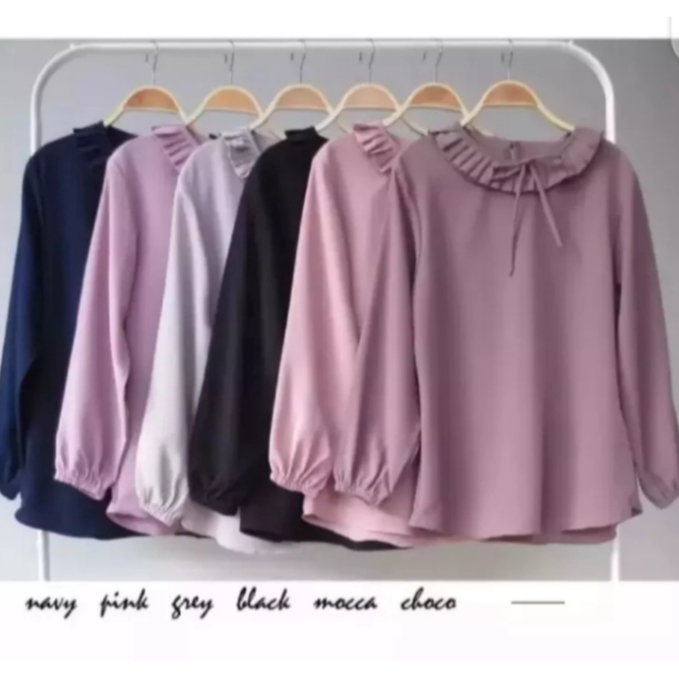 Atasan azizzah blus JUMBO / JUMBO XXXL LD 130 CM / BAJU WANITA JUMBO / REMPEL LEHER / XXXL / BAJU AT