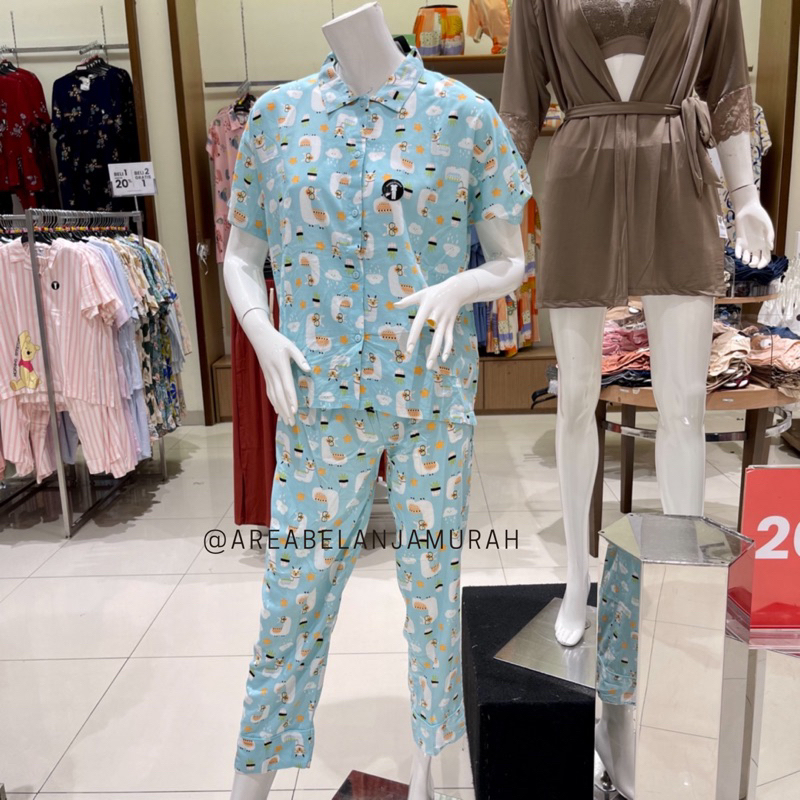 SALE‼️BAJU TIDUR WANITA PIYAMA BAHAN KATUN DINGIN MOTIF HEWAN LUCU BRAND NEVADA BY MATAHARI DEPT STO