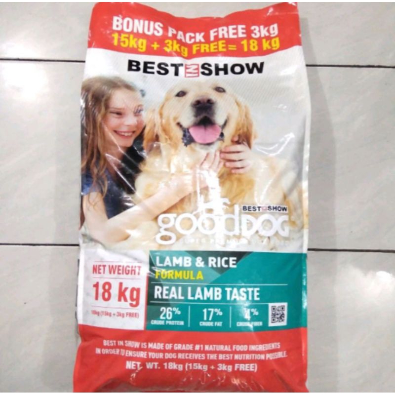 best in show good dog lamb 18 kg - dog food adult lamb EXPEDISI