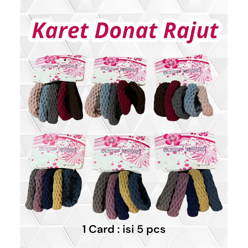 KARET DONAT RAJUT MIX WARNA