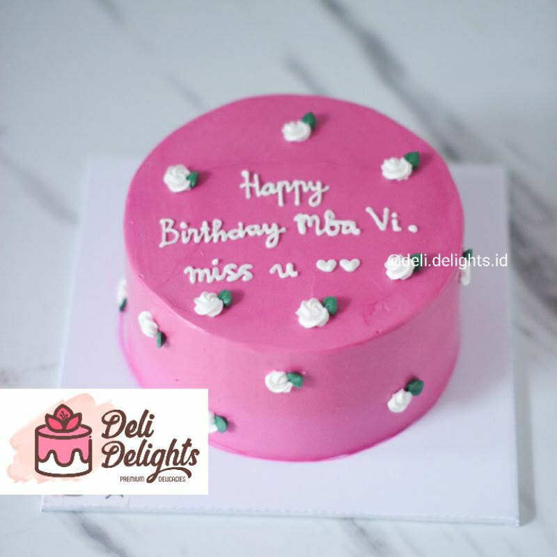 

kue ulang tahun anak / kue ultah / birthday cake / korean cake / kue tart / tiny winy rose cake