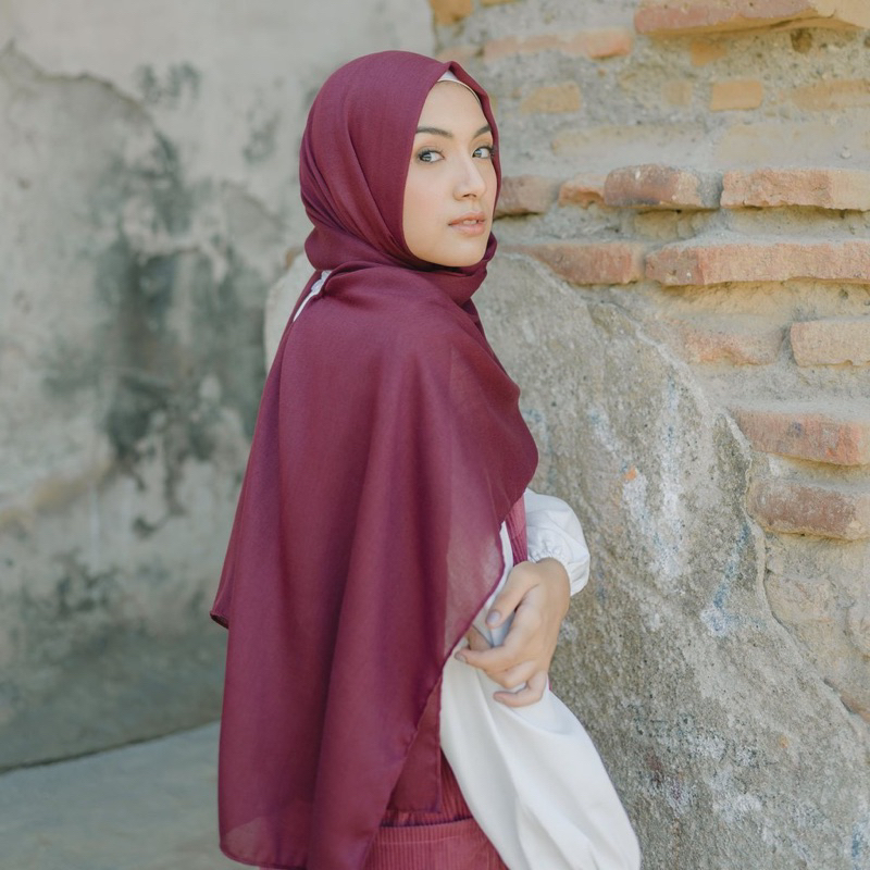 Pashmina Ceruty Burgundy Pashmina Ceruty Babydoll