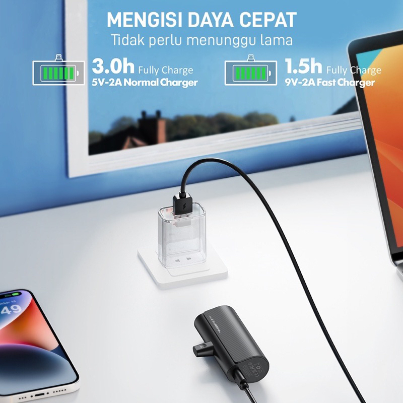 Powerbank Korea Portable Mini 5.000mAh PD 20watt + Quick Charge 3.0A