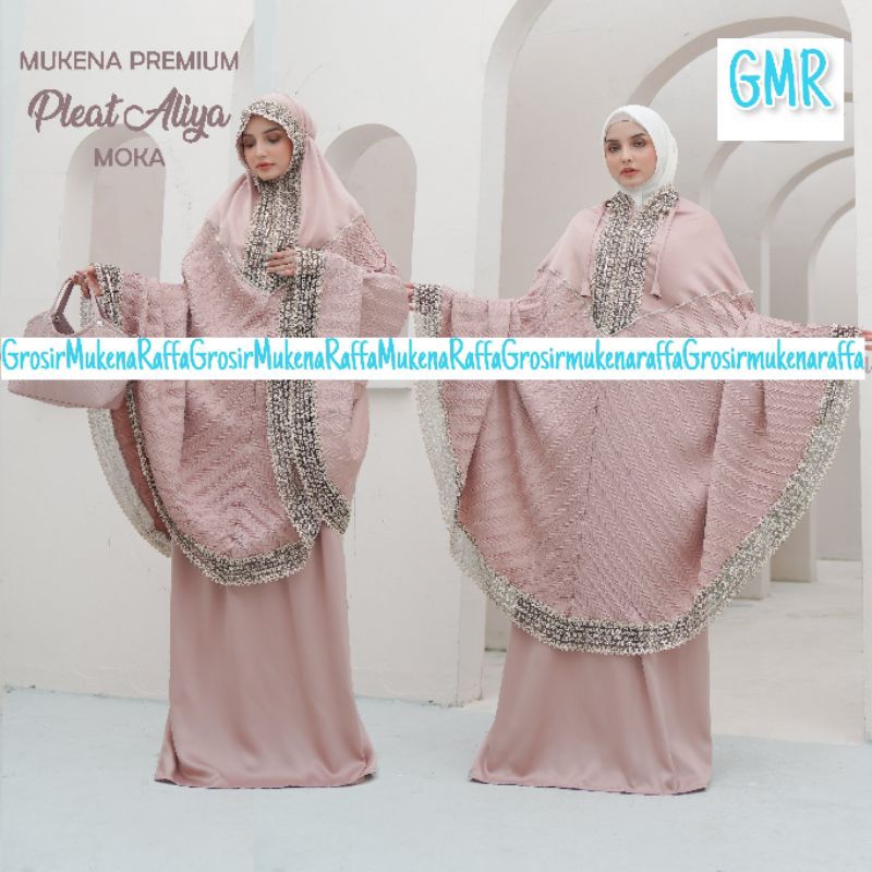 Mukena 2in1 Satin Silk Pleat Aliya