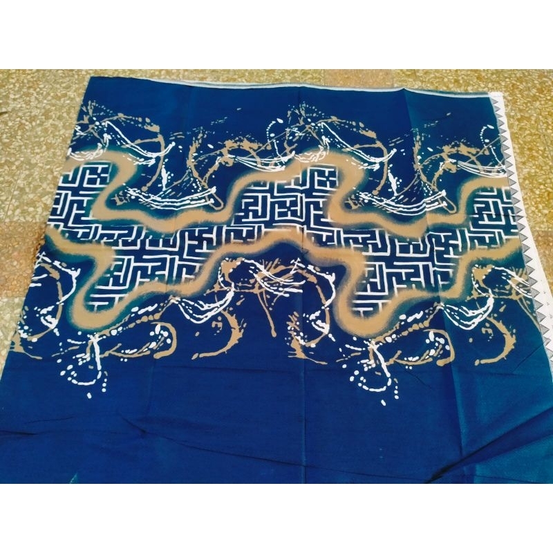 Kain Batik DOBY printing Solo motif abstrak Navy