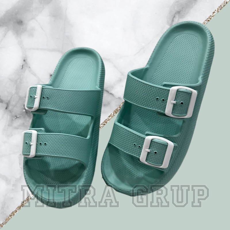 grosir roxy sandal jelly wanita sandal karet perempuan sandal gesper ban dua new DUAKAKI quality premium produk import