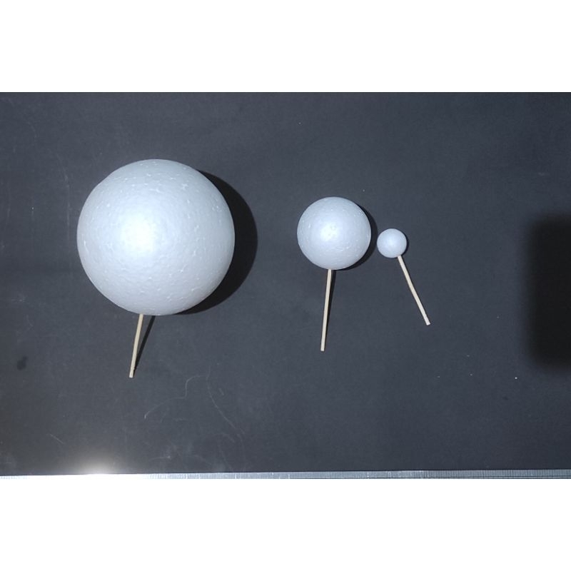 Paket tugas sekolah IPA DIY bikin sistem gerhana matahari gerhana bulan bumi bahan gabus styrofoam