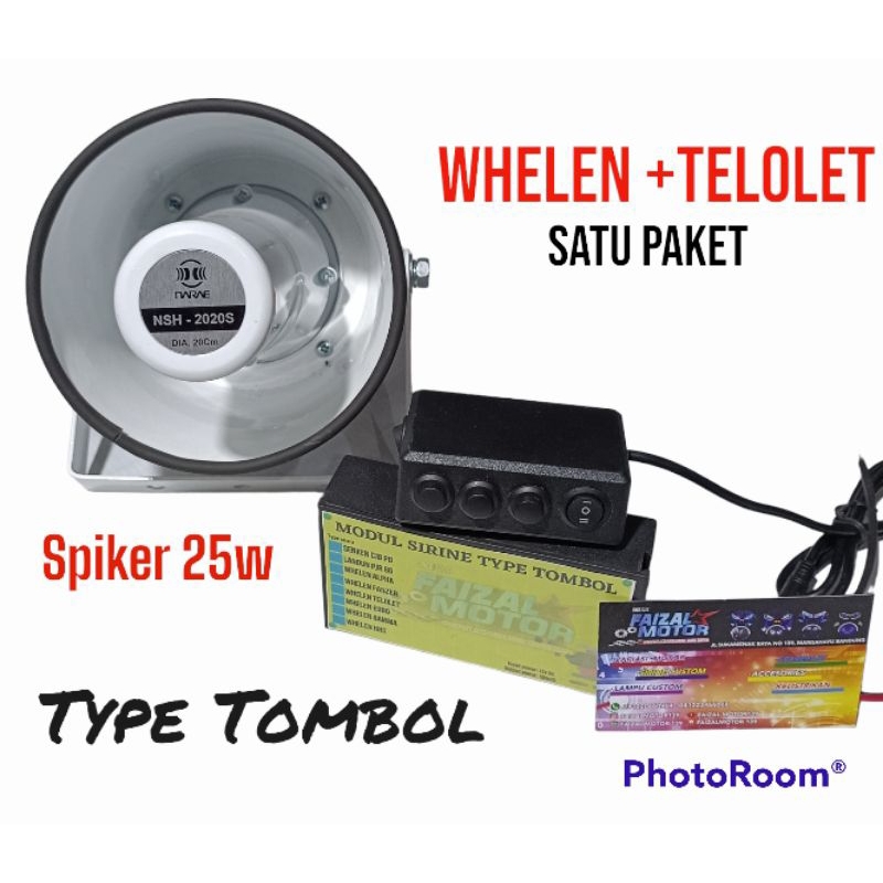 SIRINE PATWAL MODUL SIRINE SUARA WHELEN+TELOLET SATU SET SPIKER