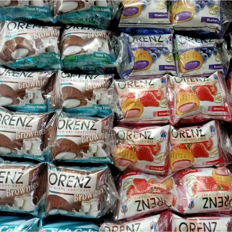Bolu Orenz Varian Strawberry, Blueberry, Brownis Vanilla, Brownis Strawberry