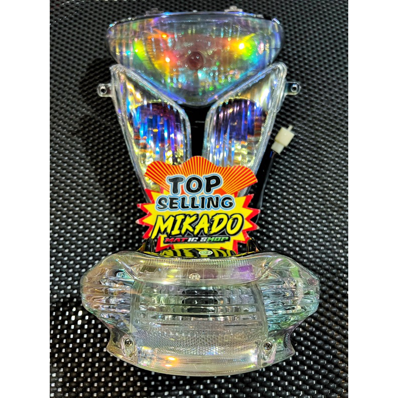 PAKET LAMPU MIO SPORTY RAINBOW ORIGINAL THAILAND DEPAN HEADLAMP SEIN SEN STOPLAMP AMORE PELANGI MX L