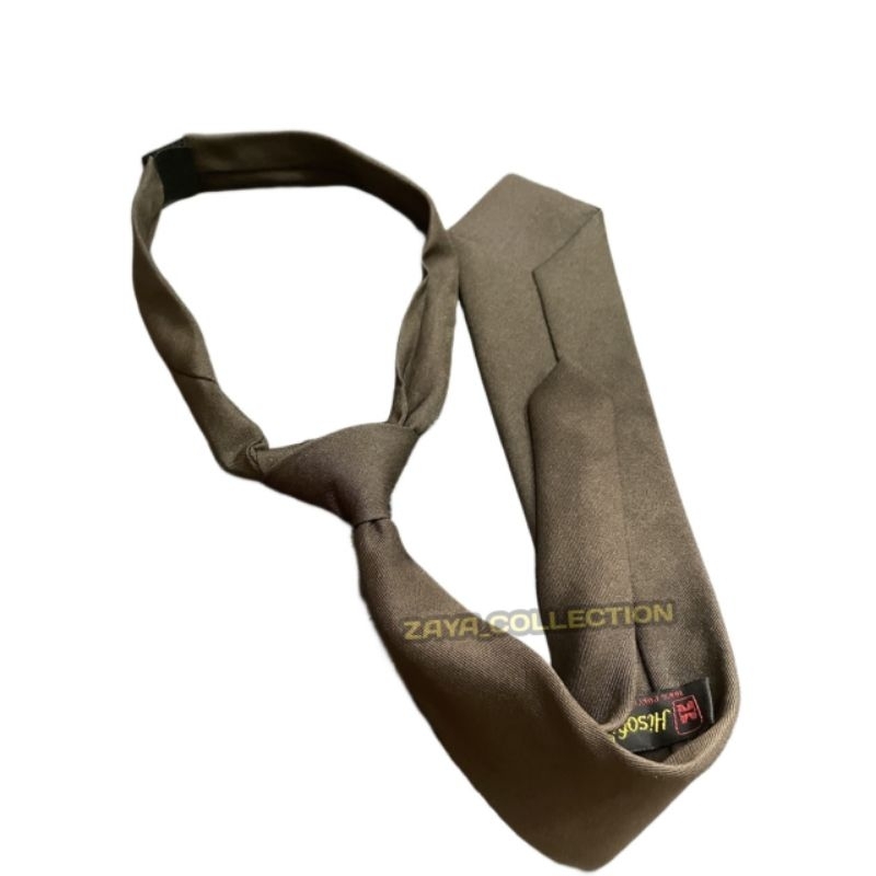 Dasi Coklat polos langsung pakai | Dasi Satpam | Dasi Security | Dasi Kerja | Dasi polos intan