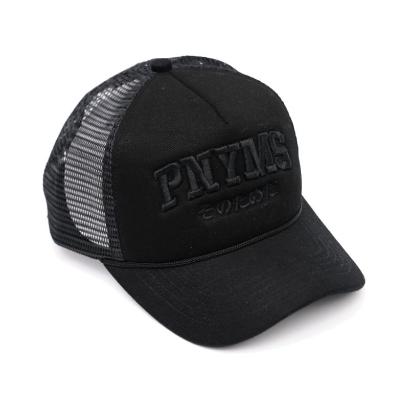 Trucker hat Omidoki Topi Jaring Pria Bordir full black