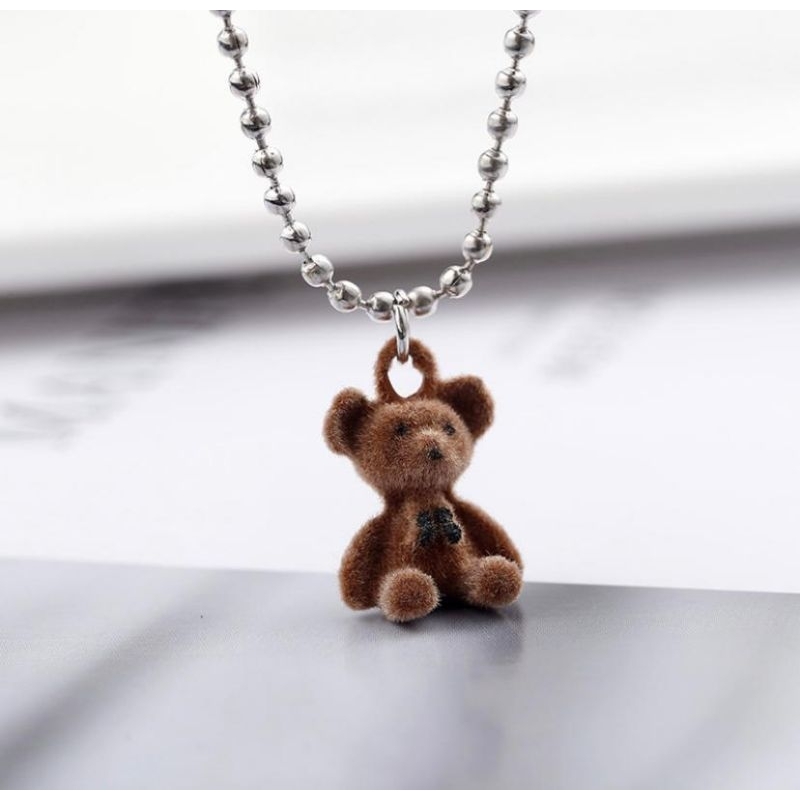 KALUNG TEDDY BEAR NECKLACE LUCU CANTIK KALUNG MOTIF BERUANG KALUNG FASHION IMPORT