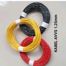 Kabel Otomotive wayer kabel bintik  AVSS  1,25 mm  Automotive Cable Wire Warna Hitam merah kuning untuk Mobil Motor dan aneka kenderaan