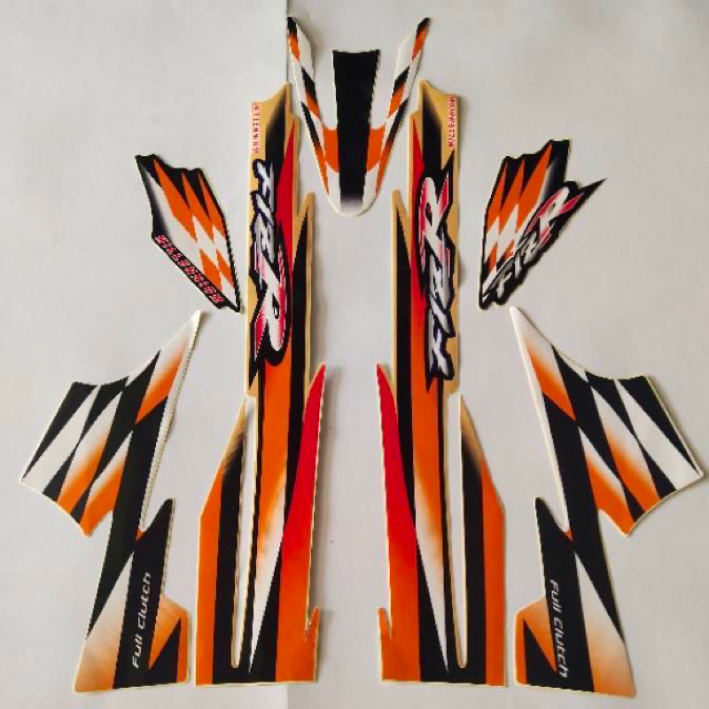 striping sticker polet list yamaha fizr milenium merah gold