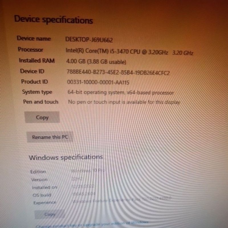 pc cpu Hp compaq pro 6300 mt