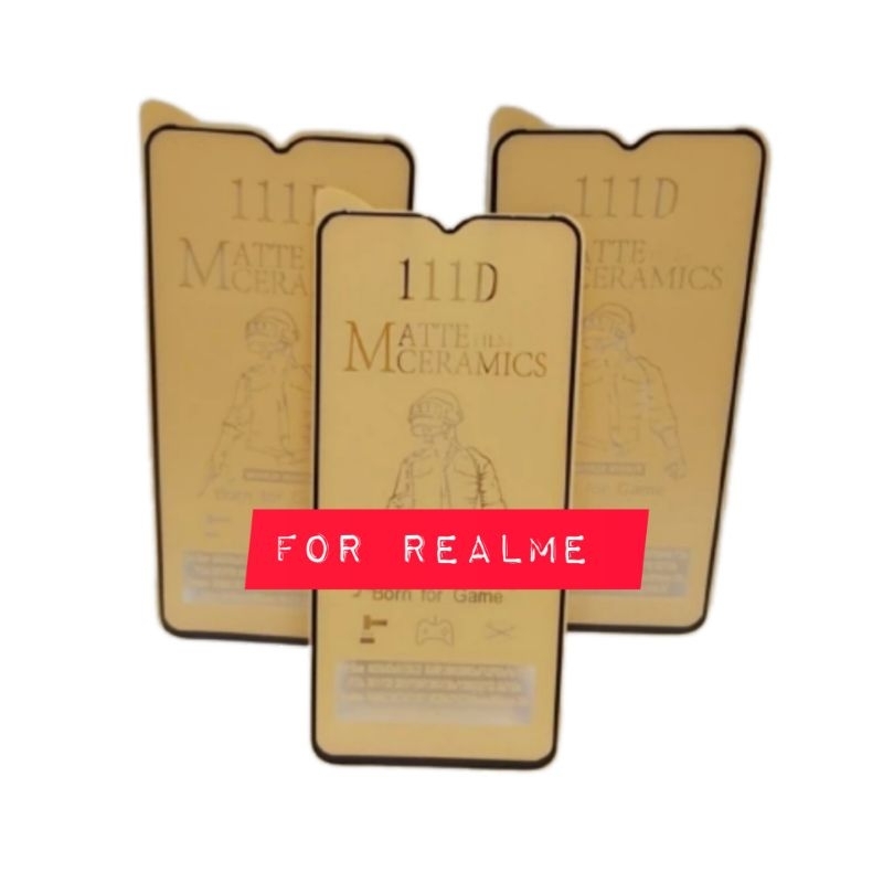 TG ALL-TYPE FOR REALME / TEMPERED GLASS CERAMIC MATTE FULL GLARE ANTI MINYAK ALL-TYPE FOR REALME