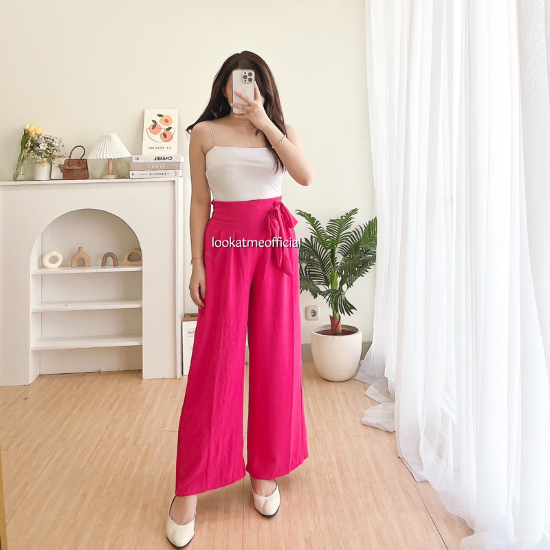 lookatmeofficial - Gemma Pants - Celana Kulot Highwaist Crinkle Premium