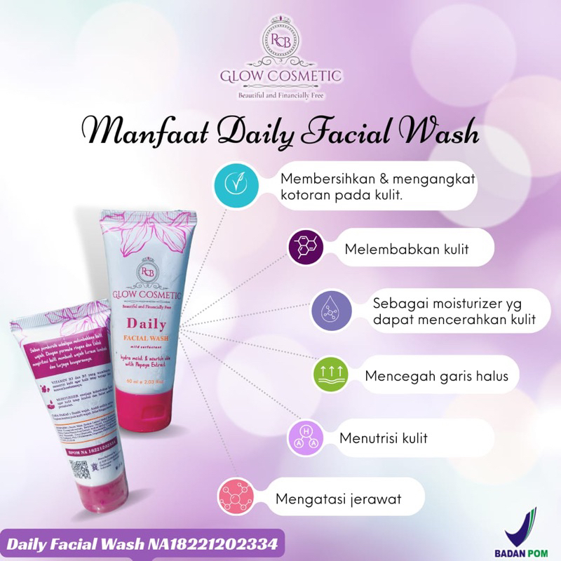 FREE GIFT - Original BPOM facial wash (sabun wajah) rcb glow