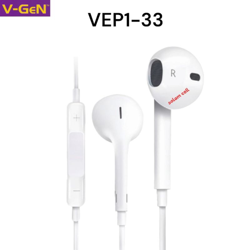 Headset V-Gen VEP1-33 Stereo Sound Original Vgen Vep1 33 Garansi Resmi