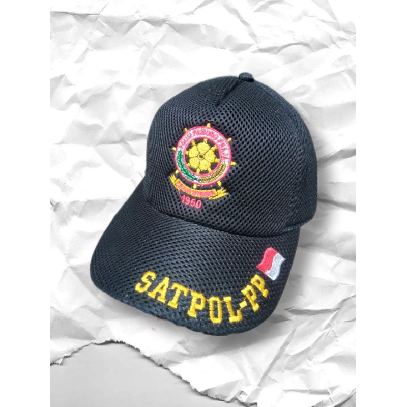 Topi jaring SATPOL PP hitam