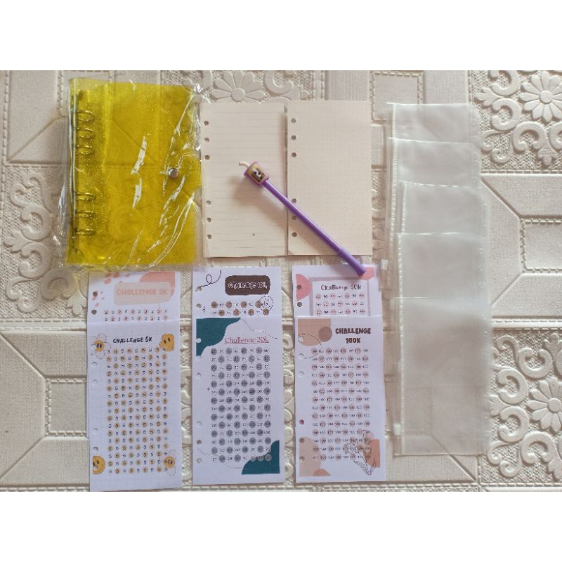 

SobatSaga PAKET HEMAT BINDER A6 Binder Budgeting A6 Binder Keuangan Viral Binder Saving Challenge