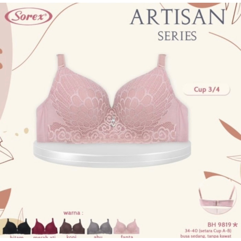 Bh | Bra artisan SOREX 9819 tanpa kawat dan busa tipis