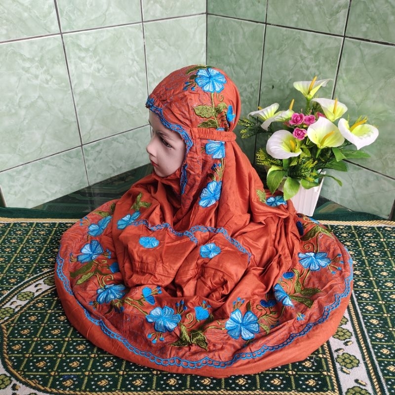 MUKENA ANAK Mukena terusan anak/Mukena rayon/Mukena renda rajut mukena bali anak terusan polos usia 