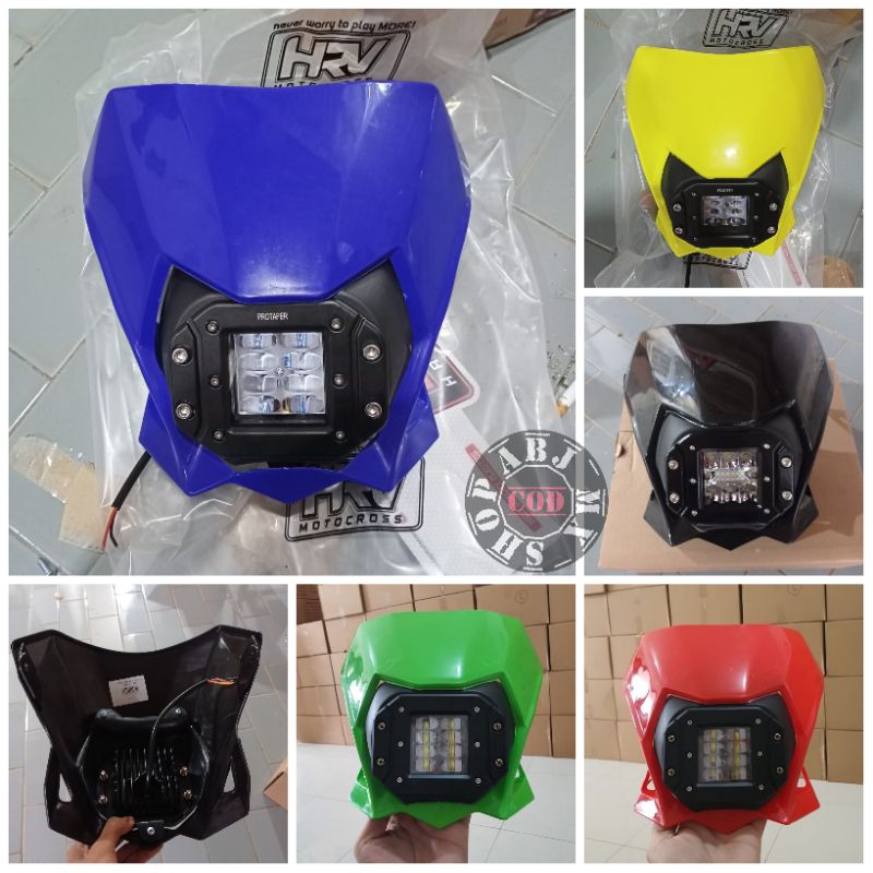 Headlamp KLX BF DTRACKER Reflektor Batok Lampu Depan KLX 150 BF DTRACKER 8 LED