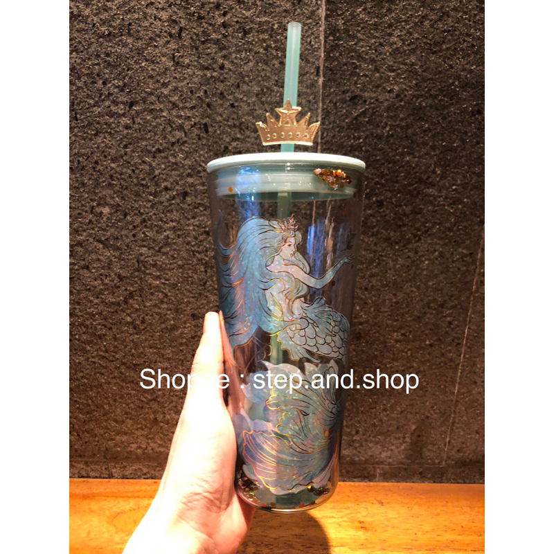 Starbucks Tumbler Cold Cup Double Wall Glass Siren Anniversary 2022 Edition