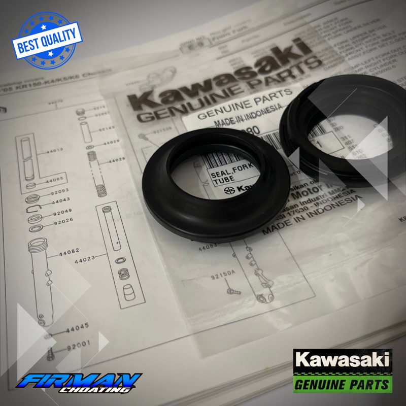 SEAL DEBU SHOCK DEPAN SEAL FORK OUTER TUBE NINJA R RR SS ORIGINAL KAWASAKI 92093-1280