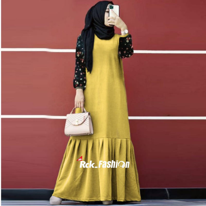 Elsinta dress Bahan Cey Airflow/Cringkle