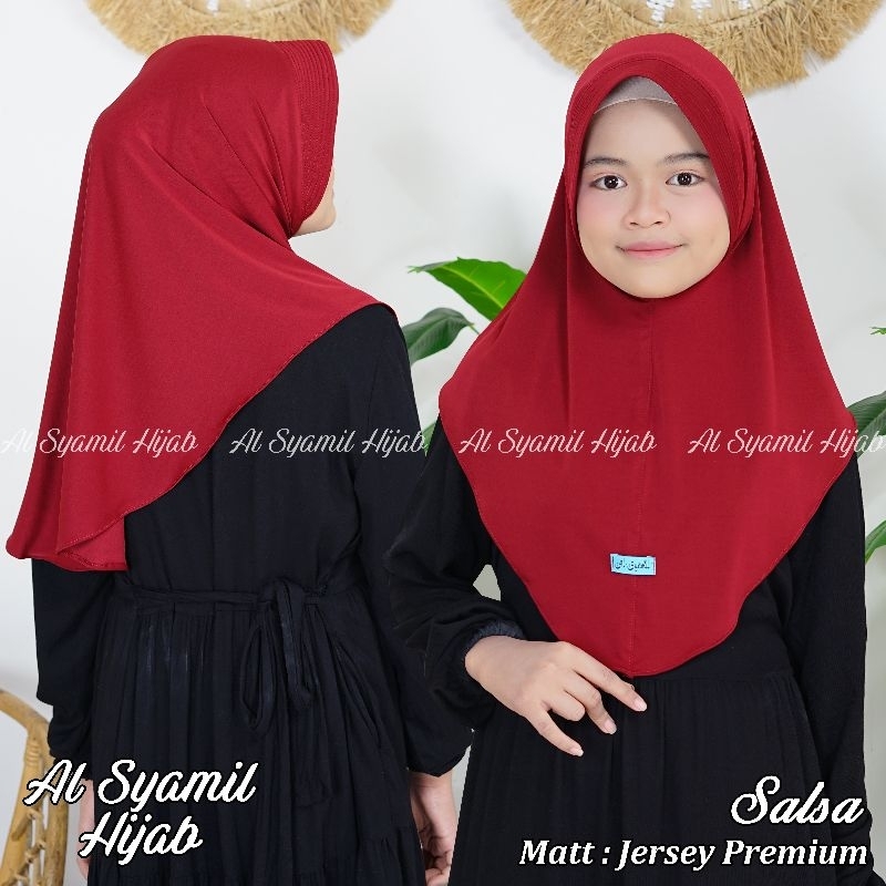 hijab anak murah/Hijab Sporty Hamidah/Hijab sekolah/Hijab Instan Polos