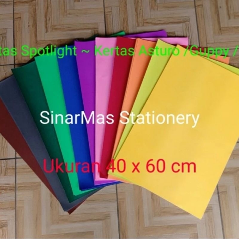 

Kertas Asturo Ukuran 40 x 60 cm - Kertas BIO - Kertas Guppy - Kertas Spotlight - Kertas Kado