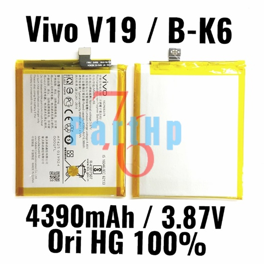 Baterai Ori HG 100% B - K6 Vivo V19 -  Batere Bateri Batri Batre Battery Bateray