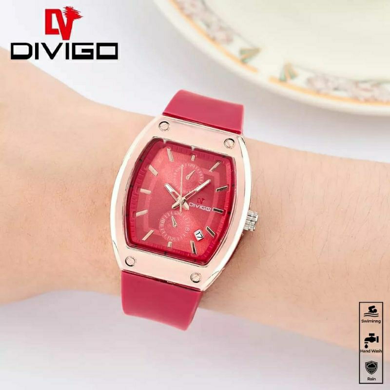 Jam Tangan Divigo Rubber Wanita Kasual Bisa COD