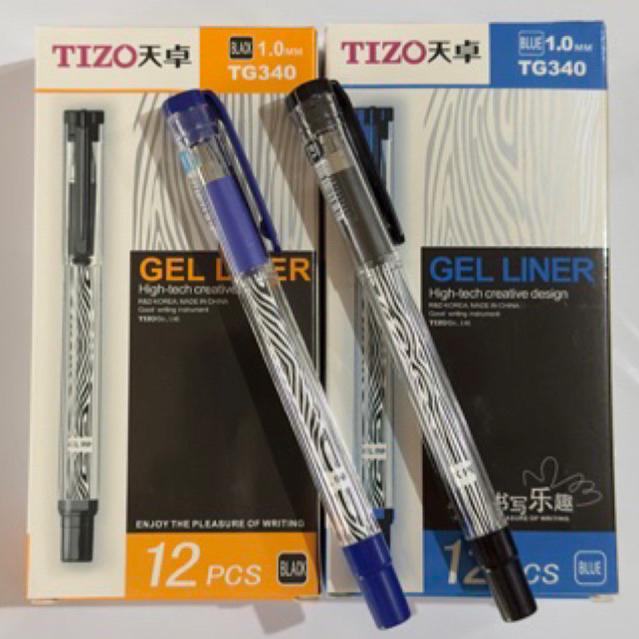 

(1pcs) Pulpen Gel Tizo / Pen Gel Tanda Tangan Liner TG-340 ketebalan 1.0MM Hitam dan Biru