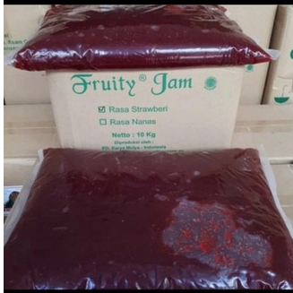 

selai strawberry fruity jam 1 dus 10kg